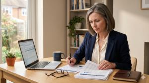 Investor reviewing a FINRA BrokerCheck report to use BrokerCheck effectively after stockbroker losses
